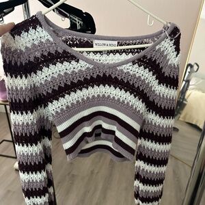 Stripped Cropped Sweater